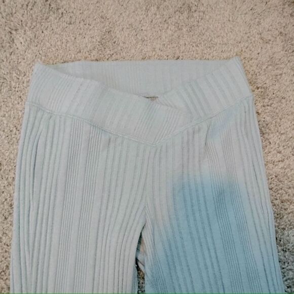 Gilly Hicks Light Blue Ribbed Flared Leggings Lounge Wear Sweater Set Sz XS - Picture 10 of 14